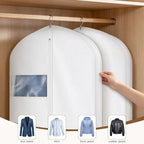 43 Inch Cotton Garment Bag for Hanging Clothes, 3 Pack Suit Bag - Image 5