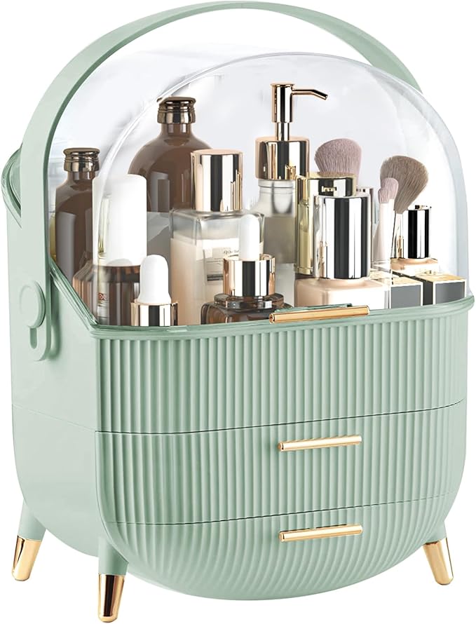 Makeup Organizer for Vanity, Large Capacity Skincare Organizer Countertop by YGJT