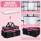 Large Cleaning Caddy With Detachable Divider And Support Board, Large Cleaning Supply Caddy With Adjustable Shoulder Strap & Waist Belt For Cleaners,Housekeepers - Image 4