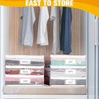 Plastic Storage Bags with Easy-Glide Zipper, Pack of 6, Durable Clear Vinyl Zippered Storage Bags for Clothes Sweaters Comforters Blankets Sheets Bedding (14.2 x 12 x 3.2 Inch, Transparent White) - Image 2