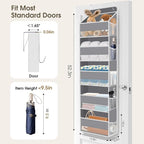 2 Pcs Over The Door Organizer Large Capacity Hanging Storage Room Organizer | 40 lb Capacity, Ultra-Sturdy, Foldable, Mesh Design with Clear Window, Space-Saving Organizer for Pantry, Nursery & Closet - Image 2