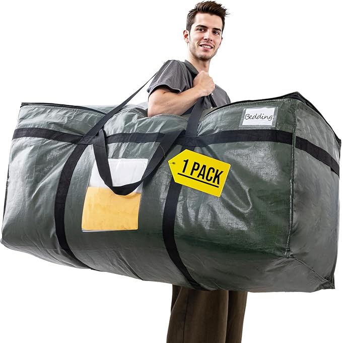 TAILI 1 Pack 69 Gallon Extra Large Storage Bags with Visible Window,Green by TAILI