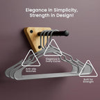 Utopia Home Plastic Hangers 100 Pack – Space Saving Clothes Hanger Grey | Durable & strong | Closet organizer & storage | Ideal for apartments, dorms & stocking stuffers - Image 5