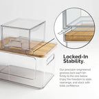 Hudgan Under Sink Organizers 3 in 1, Stackable Acrylic Bathroom Storage, Trash Bag Dispenser and Dishwasher Pods Holder for Kitchen and Laundry Room Organization - Image 3