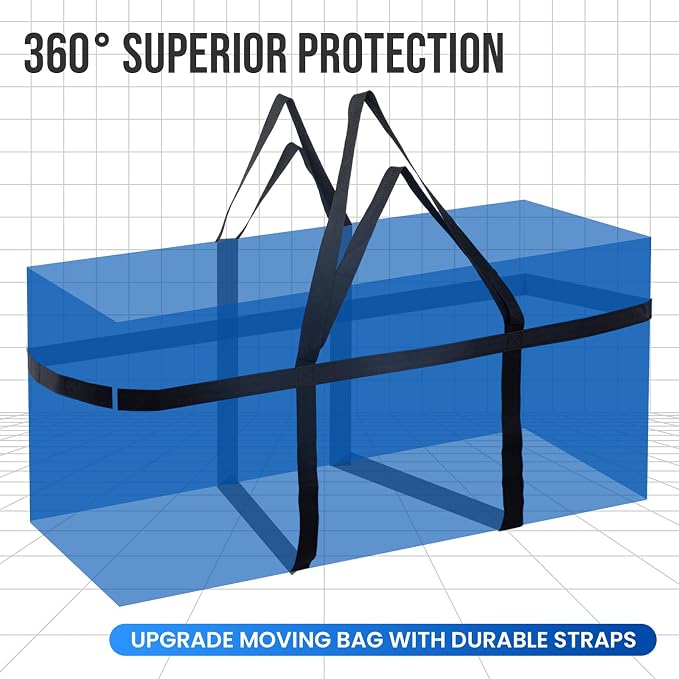 TAILI 1 Pack 69 Gallon Extra Large Storage Bags with Visible Window,Blue - Image 7