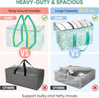 BALEINE 2-Pack Oversized Moving Bags with Reinforced Handles, Heavy-Duty Storage Tote for Clothes, Moving Supplies (Spring Stroll, 2-Pack) - Image 4
