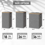BALEINE 100L Laundry Hamper with Lid, Large Laundry Basket Bin - Image 2