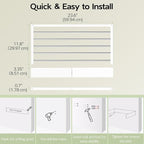 Vikaqi Wall Mounted Clothes Drying Rack 23.6", Foldable Wall Mount Laundry Rack Folding Indoor, Drying Rack Clothing Collapsible, Hidden Space Saver with Wall Template, 5 Rods, White - Image 3