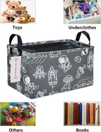 Rectangular Collapsible Laundry Basket with Side Handles, Space exploration - Image 3