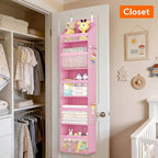 Lifewit 5 Tier Over the Door Organizer, Diaper Hanging Storage, Pink - Image 2