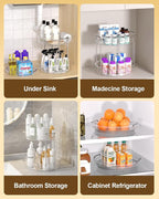 INCOSTAR 3 Pack Clear Lazy Susan Turntable 9'' & 11.8'' for Cabinet - Image 6