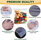 TUXIYA 20 PACK Extra Large Storage Bags, 10 Gallon 24"x20"x7" Zipper Bags - Image 3