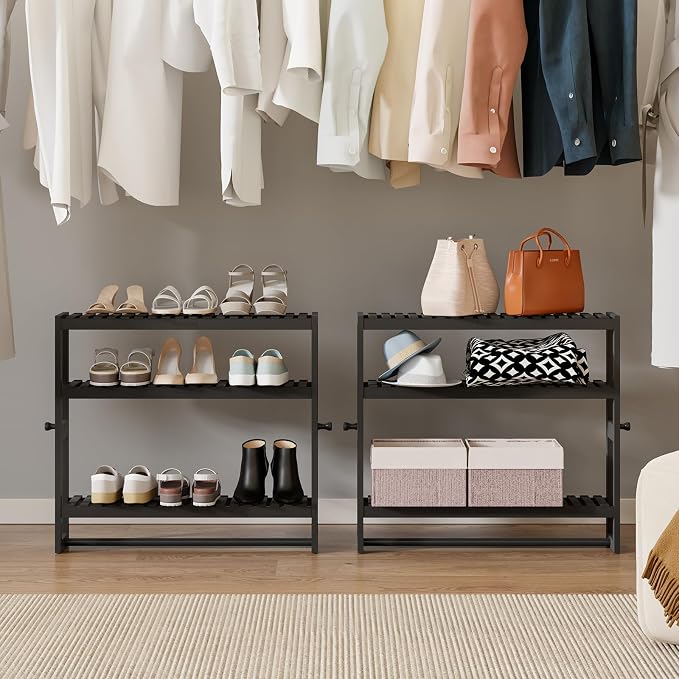 RRX Bathroom Shelf Storage Organizer, Shelf 3-Tier Adjustable Layer, Black - Image 8