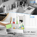 Ewaiira Sponge Holder for Kitchen Sink, Stainless Steel Sink Caddy - Image 7