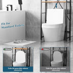 Over The Toilet Storage Cabinet, Freestanding Bathroom Shelf with Hooks - Image 7