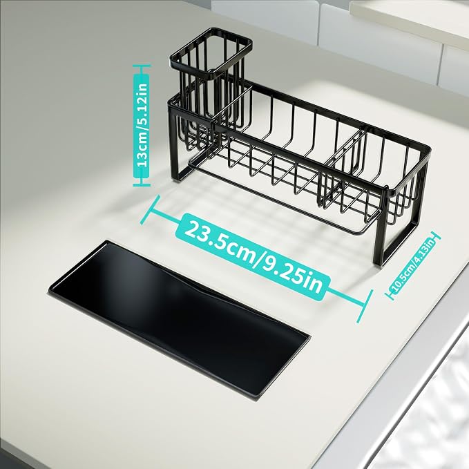 HapiRm Sponge Holder for Kitchen Sink - Self-draining Rustproof Organizer - Image 6