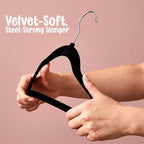 Utopia Home Kids Velvet Hanger 50 Pack – 11" Premium Baby Hangers - Black - Image 5