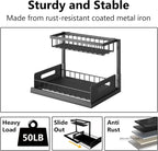 Ceetug Slide Out Under Sink Organizers and Storage, Black, 1 Pack - Image 6