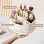 fanado 360° Rotate Makeup Brush Holder Organizer, Makeup Organizers Countertop, Makeup organization and Skincare Storage for Vanity, Desktop, Bathroom (White) - Image 2