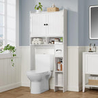 RRX Over The Toilet Storage Cabinet, Bathroom Above Organizer (Milky White) by RRXHome