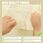 Windyun 1 Pcs 40 Pocket Over the Door Shoe Organizer Hang,Beige - Image 6