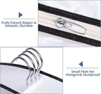 SLEEPING LAMB 50" Clear Garment Bags for Hanging Clothes Storage 4" Gussetes Dress Bags for Closet Storage Coat Cover for Suits, Sweater, Jacket(5 Packs) - Image 6