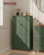 VASAGLE Floor Storage Cabinet, 2 Adjustable Shelves, 4 Doors,42.7" H - Image 2