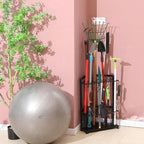 YueTong Garden Tool Organizer for Corner,Yard Tools Rack for Garage Storage Organization,Garage Tool Holder Free Standing No Mount.Heavy Duty and Solid Metal for Indoor and Outdoor Use. - Image 2