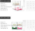 4 Pack Laundry Room Organization Storage Drawers with Labels, Clear Stackable Dryer Sheet Holder and Pod Containers, Detergent Dispenser for Laundry Room Organizing and Decor - Image 3