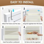 1Pack Over The Door Organizer Large Capacity Hanging Storage Room Organizer | 40 lb Capacity, Ultra-Sturdy, Foldable, Mesh Design with Clear Window, Space-Saving Organizer for Pantry, Nursery & Closet - Image 3