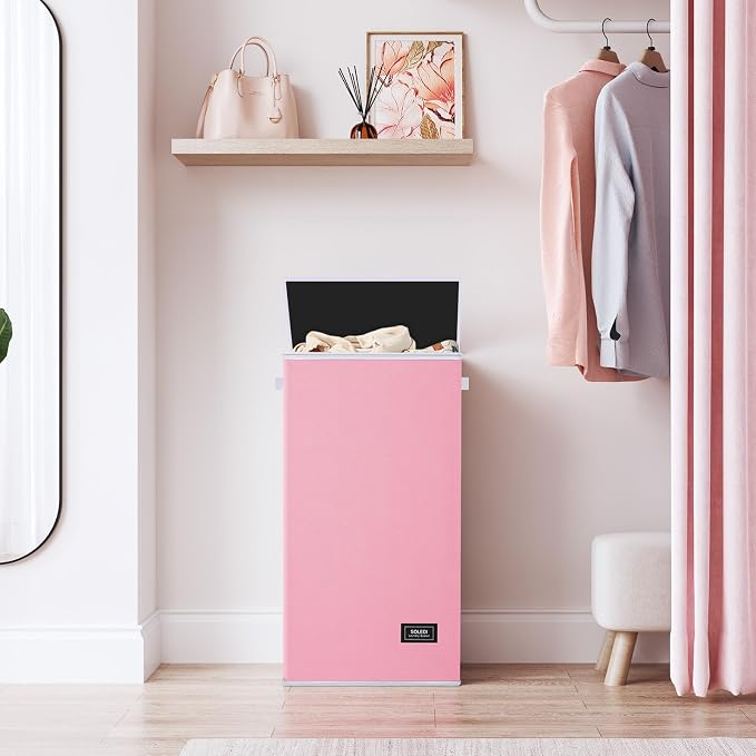 SOLEDI 100L Laundry Hamper with Lid, Large Collapsible Laundry Basket - Image 9