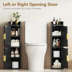 Yoobure Fluted Small Bathroom Storage Cabinet, Narrow Toilet Paper Cabinets - Image 5