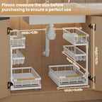 Under Sink Organizer and Storage 1 Pack 3 Tier Kitchen Bathroom Organizers - Image 9