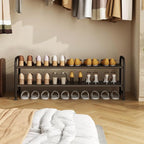INGIORDAR 2 Tier Long Shoe Rack Organizer for Closet Metal Shoe Storage - Image 2