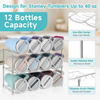 Stackable Water Bottle Organizer Large Compartment Water Bottle Holder - Image 4