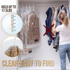 TAILI Hanging Vacuum Storage Bags for Clothes,6 Combo with Pump | Vacuum Seal Bags for Clothing Travel, Electric Pump, Winter Clothes Storage Closet Organizers, Coats, Suits and Jackets - Image 2