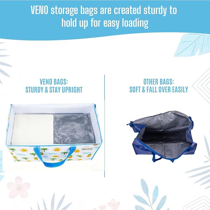 VENO Moving Bags, Wide Open Top, Clear Window, Tropical Island, 10 Pack - Image 6