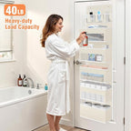 Over The Door Organizer Storage Large Capacity Hanging Bedroom Storage | 6 Shelves, Detachable, 40 LB Capacity, Mesh Design, Clear Window, Sturdy, Storage Organizer for Nursery, Pantry & Closet - Image 5