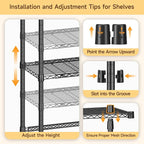 ONBRILL 3 Tiers Expandable Over Washer and Dryer Shelves, Black - Image 7