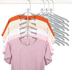 TOPIA HANGER Clothes Hanger Space Saving, 6 Tier Shirt Coat Hangers Space Saving No Bump Shoulder Hangers with No Slip Foam Padded Closet Organizers and Storage for Men and Women 4 Pack CT65G by TOPIAHANGER