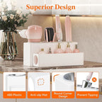 Lifewit Hair Tool Organizer Dryer Holder Countertop with 4 Cups, White - Image 7