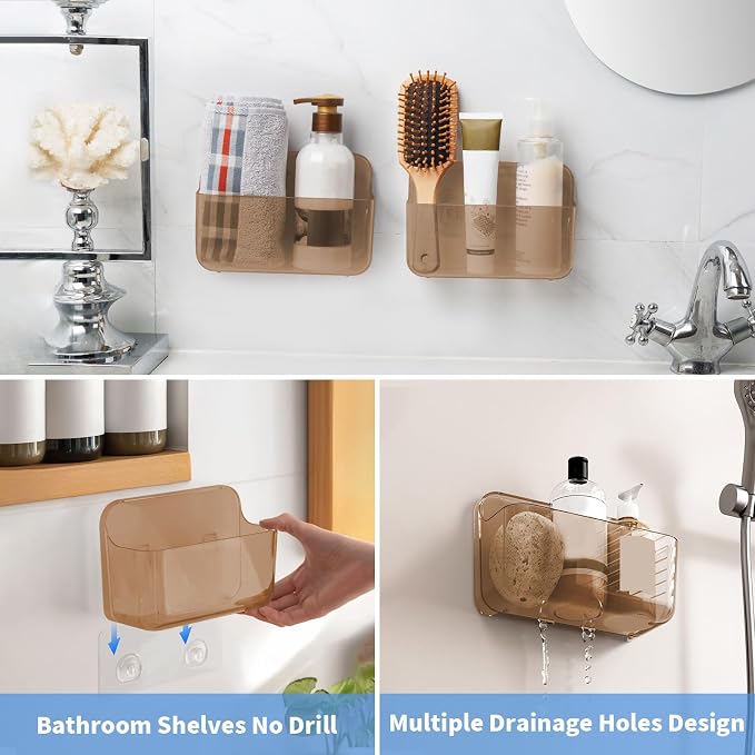 Diesisa Wall Mount Organizer, 2Pc Small Adhesive Cabinet Door Organizer - Image 5