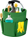 Cleaning Caddy with Handle, 17L Foldable Cleaning Supplies Organizer, Portable Storage Basket, Cleaning Supply Caddy, Multifunctional Cleaning Bucket Bag for Garden, Home, Kitchen (Green) by Unknown
