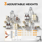Adjustable Aluminum Shower Caddy Hanging for Handheld Showerhead, White - Image 2