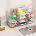 caktraie 4-Pack 4-Drawer Acrylic Storage Organizer for Desk, Crafts,Vanity - Image 6