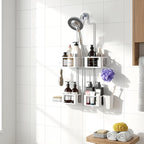 Epicano Shower Caddy for Handheld Showerheads,Stainless Steel, White - Image 9