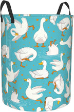 Ducks White Laundry Basket Foldable Laundry Hamper With Handles Clothes Storage Bucket Organizer Laundry Bag For Bedroom Bathroom Laundry Storage 19.6 x 15.7 - Image 9