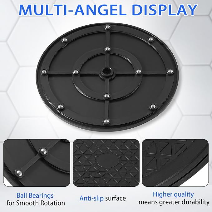 8 Inch Heavy Duty Rotating Swivel Stand - Lazy Susan with Steel Ball Bearings for Model Base/Rotating Plants/Crafts Stand Monitor/TV/Monitors/Potted Plants (360˚ Rotation) - Image 2