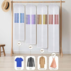 Univivi 40 Inch Cotton Garment Bags for Hanging Clothes 4 Pack, White - Image 6