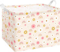 Collapsible Storage Basket Collapsible Fabric Laundry Basket with Handles by Alldomess